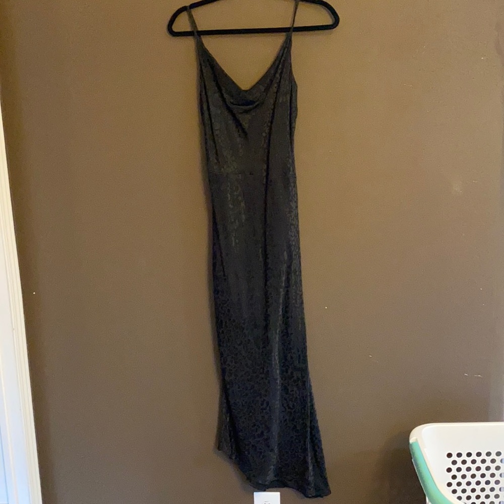 Harper Wren black slip midi dress size S